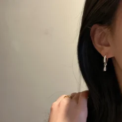 1 Pair Retro Water Droplets Polishing Sterling Silver Earrings 10 1 Pair Retro Water Droplets Polishing Sterling Silver Earrings -Deals Glis Jewel Store 1675759952972615680