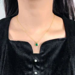 Elegant Square Sterling Silver Zircon Pendant Necklace In Bulk -Deals Glis Jewel Store 1675762499733032960