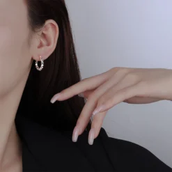 1 Pair Elegant Lady Geometric Sterling Silver Earrings -Deals Glis Jewel Store 1675839514217680896