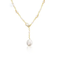 Elegant Lady Geometric Freshwater Pearl Copper Pendant Necklace In Bulk -Deals Glis Jewel Store 1676396336230043648