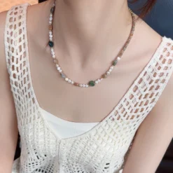 Elegant Streetwear Heart Shape Natural Stone Freshwater Pearl Necklace In Bulk -Deals Glis Jewel Store 1676396533228113920