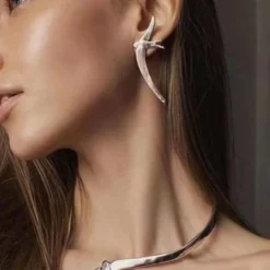 1 Pair Retro Animal Bird Plating Silver Plated Ear Studs -Deals Glis Jewel Store 1676796606042738688 1