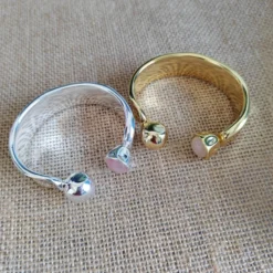 Retro Round Silver Plated Stone Copper Wholesale Bangle -Deals Glis Jewel Store 1676798525792456704