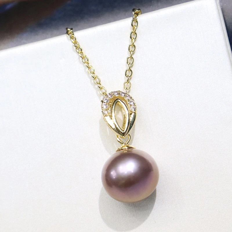 Simple Style Geometric Alloy Freshwater Pearl Pendant Necklace 4 Simple Style Geometric Alloy Freshwater Pearl Pendant Necklace - Image 4