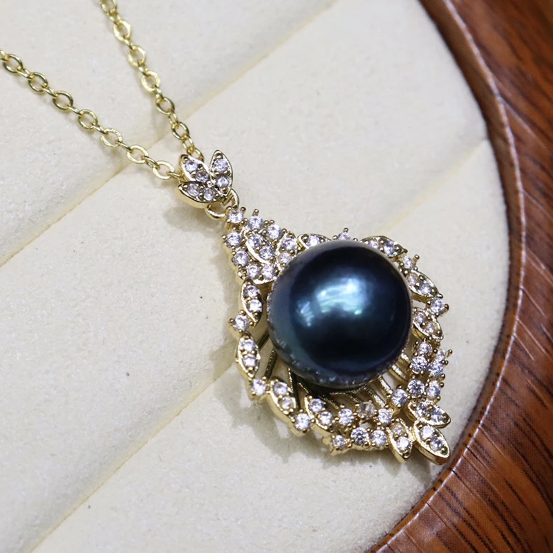 Glam Lady Water Droplets Copper Plating Inlay Freshwater Pearl Zircon Pendant Necklace 5 Glam Lady Water Droplets Copper Plating Inlay Freshwater Pearl Zircon Pendant Necklace - Image 5