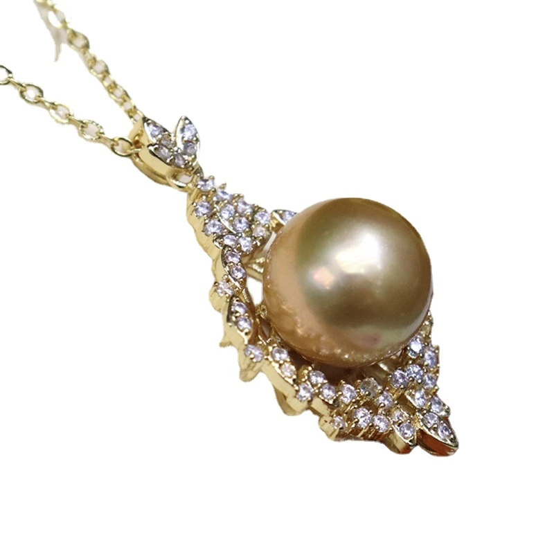 Glam Lady Water Droplets Copper Plating Inlay Freshwater Pearl Zircon Pendant Necklace 2 Glam Lady Water Droplets Copper Plating Inlay Freshwater Pearl Zircon Pendant Necklace - Image 2