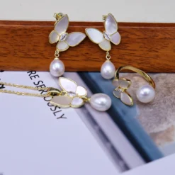 Lady Insect Butterfly Copper Plating Inlay Freshwater Pearl Shell Jewelry Set 9 Lady Insect Butterfly Copper Plating Inlay Freshwater Pearl Shell Jewelry Set -Deals Glis Jewel Store 1677575989321928704 1