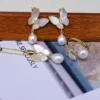 Lady Insect Butterfly Copper Plating Inlay Freshwater Pearl Shell Jewelry Set