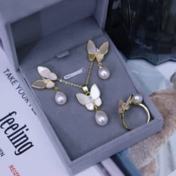 Lady Insect Butterfly Copper Plating Inlay Freshwater Pearl Shell Jewelry Set 7 Lady Insect Butterfly Copper Plating Inlay Freshwater Pearl Shell Jewelry Set -Deals Glis Jewel Store 1677576047417233408