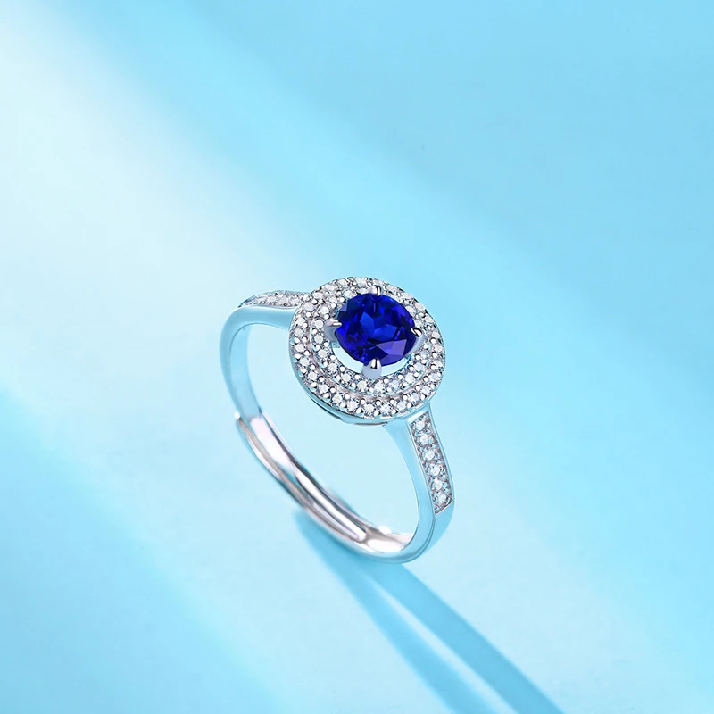 Simple Style Solid Color Sterling Silver Plating Inlay Gem Zircon Open Rings 5 Simple Style Solid Color Sterling Silver Plating Inlay Gem Zircon Open Rings - Image 5