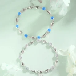 Elegant Lady Heart Shape Sterling Silver Inlay Zircon Bracelets -Deals Glis Jewel Store 1678695033668243456