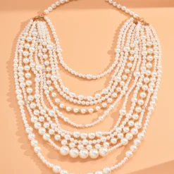 Classic Style Solid Color Alloy Plastic Women's Necklace -Deals Glis Jewel Store 1679020480775983104