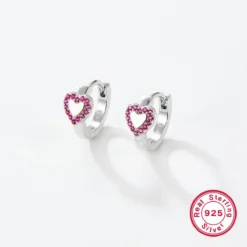 1 Pair Luxurious Heart Shape Plating Inlay Sterling Silver Zircon White Gold Plated Ear Studs 7 1 Pair Luxurious Heart Shape Plating Inlay Sterling Silver Zircon White Gold Plated Ear Studs -Deals Glis Jewel Store 1679328224963858432 1