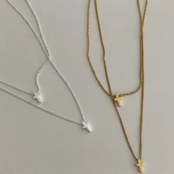 Simple Style Cross Sterling Silver Patchwork Layered Necklaces 10 Simple Style Cross Sterling Silver Patchwork Layered Necklaces -Deals Glis Jewel Store 1679667706888065024