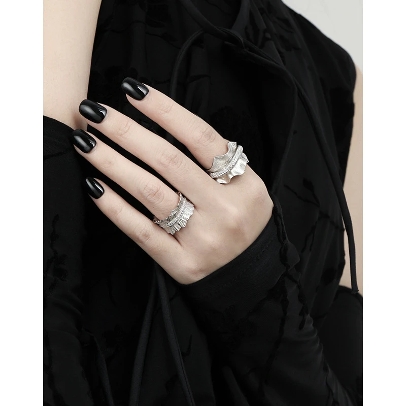 Casual Solid Color Sterling Silver Plating Inlay Zircon Open Rings 5 Casual Solid Color Sterling Silver Plating Inlay Zircon Open Rings - Image 5