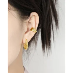 1 Pair Simple Style U Shape Plating Sterling Silver 18K Gold Plated Earrings 9 1 Pair Simple Style U Shape Plating Sterling Silver 18K Gold Plated Earrings -Deals Glis Jewel Store 1679678065329967104