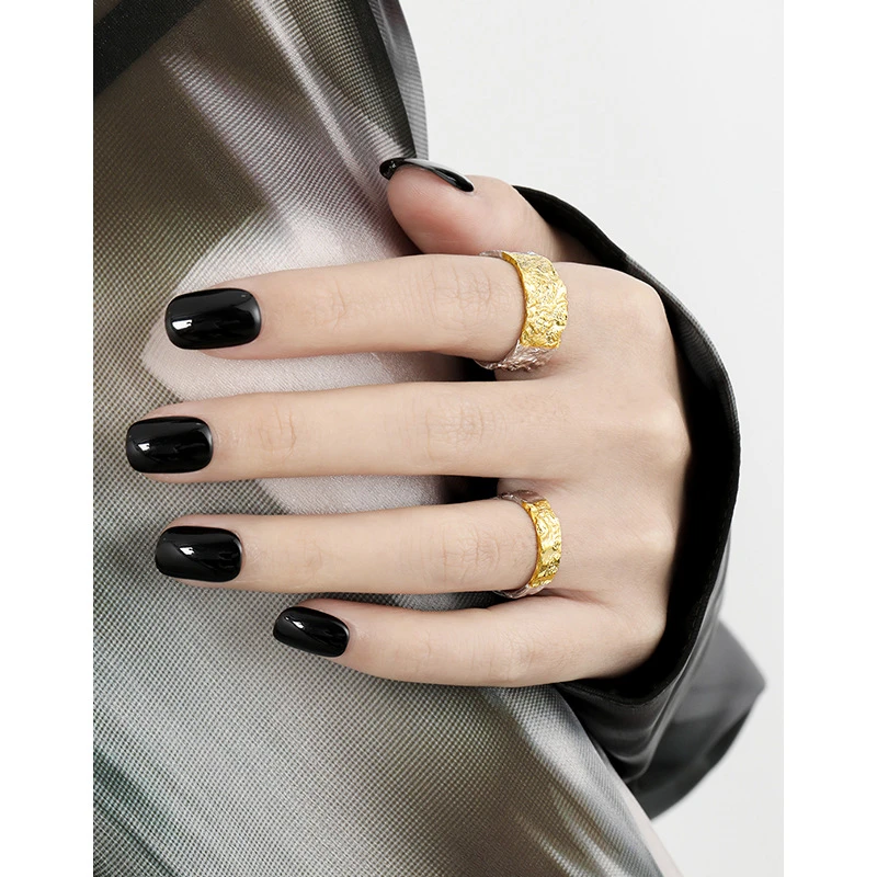 Simple Style Color Block Sterling Silver Plating 18K Gold Plated Open Rings 3 Simple Style Color Block Sterling Silver Plating 18K Gold Plated Open Rings - Image 3