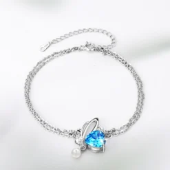 Simple Style Butterfly Sterling Silver Inlay Crystal Bracelets 9 Simple Style Butterfly Sterling Silver Inlay Crystal Bracelets -Deals Glis Jewel Store 1680130316074881024 1