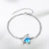 Simple Style Butterfly Sterling Silver Inlay Crystal Bracelets