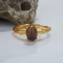 Retro Oval Sterling Silver Inlay Opal Open Rings -Deals Glis Jewel Store 1680744755589419008