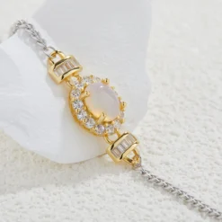 Simple Style Round Sterling Silver Inlay Gem Necklace -Deals Glis Jewel Store 1680745967202209792