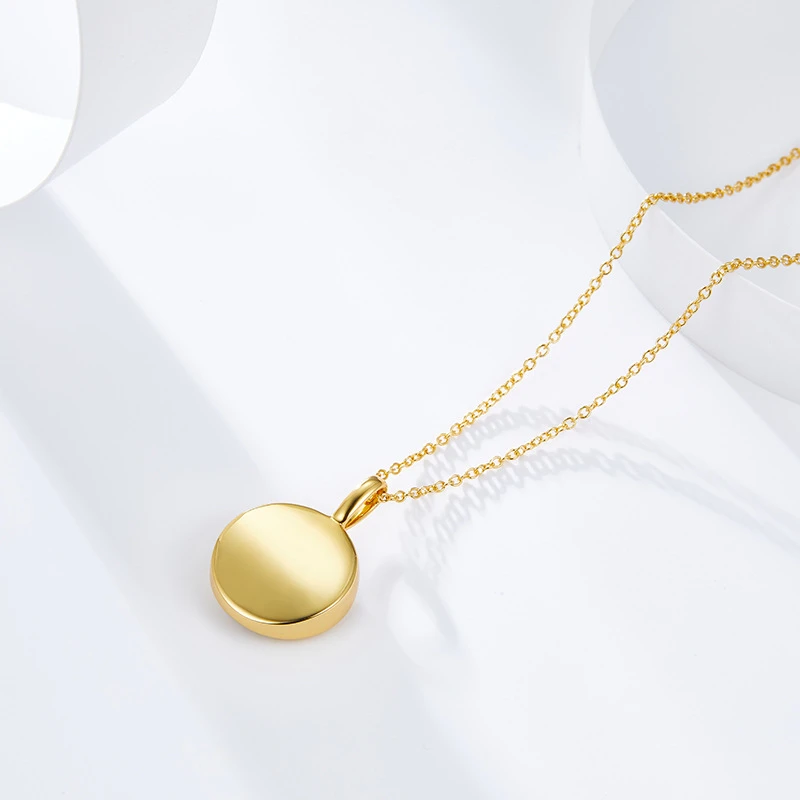 Commute Round Sterling Silver Inlay Zircon Pendant Necklace 5 Commute Round Sterling Silver Inlay Zircon Pendant Necklace - Image 5