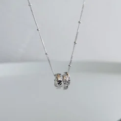 Retro Lady Round Solid Color Sterling Silver Plating Inlay Zircon Pendant Necklace 8 Retro Lady Round Solid Color Sterling Silver Plating Inlay Zircon Pendant Necklace -Deals Glis Jewel Store 1681126723544027136