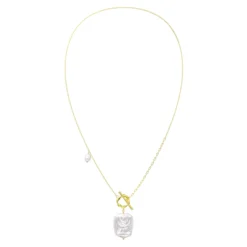 Elegant Square Freshwater Pearl Sterling Silver Toggle Plating 14K Gold Plated Pendant Necklace 9 Elegant Square Freshwater Pearl Sterling Silver Toggle Plating 14K Gold Plated Pendant Necklace -Deals Glis Jewel Store 1681131387748487168