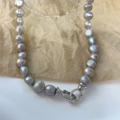Lady Solid Color Freshwater Pearl Sterling Silver Beaded Plating Necklace 7 Lady Solid Color Freshwater Pearl Sterling Silver Beaded Plating Necklace -Deals Glis Jewel Store 1681500088607838208