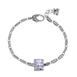 Simple Style Artistic Square Sterling Silver Inlay Zircon Bracelets -Deals Glis Jewel Store 1681500395672834048