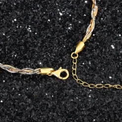 Simple Style Color Block Sterling Silver Plating Gold Plated Necklace -Deals Glis Jewel Store 1681500505144168448