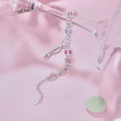 Glam Streetwear Chains Print Sterling Silver Plating Inlay Zircon Bracelets -Deals Glis Jewel Store 1681840641115557888