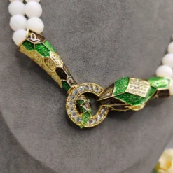 Retro French Style Snake Imitation Pearl Alloy Plating Inlay Rhinestones Gold Plated Women's Double Layer Necklaces -Deals Glis Jewel Store 1681845104828092416