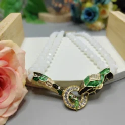 Retro French Style Snake Imitation Pearl Alloy Plating Inlay Rhinestones Gold Plated Women's Double Layer Necklaces -Deals Glis Jewel Store 1681845165863604224