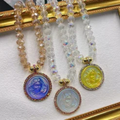 Vintage Style Portrait Round Alloy Glass Women's Pendant Necklace -Deals Glis Jewel Store 1681845347959312384