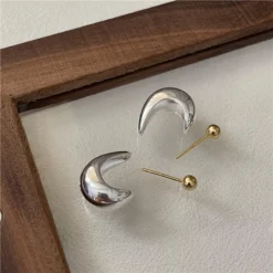 1 Pair Retro Geometric Polishing Sterling Silver Ear Studs 8 1 Pair Retro Geometric Polishing Sterling Silver Ear Studs -Deals Glis Jewel Store 1681847484034453504