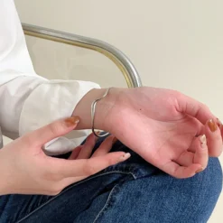 Elegant Waves Sterling Silver Cuff Bracelets -Deals Glis Jewel Store 1681847797390905344