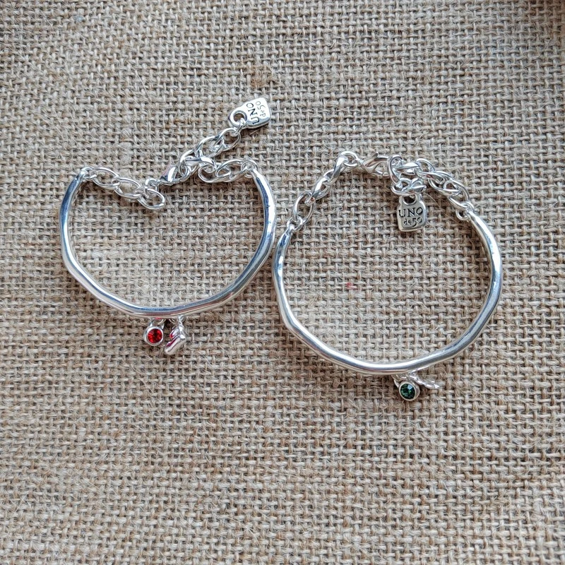 Chinoiserie Flower Artificial Crystal Silver Plated Wholesale Bangle 2 Chinoiserie Flower Artificial Crystal Silver Plated Wholesale Bangle - Image 2