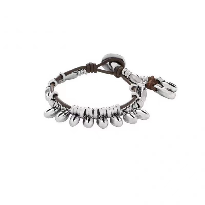 Ethnic Style Leaf Silver Plated Wholesale Bracelets 6 Ethnic Style Leaf Silver Plated Wholesale Bracelets - Image 6