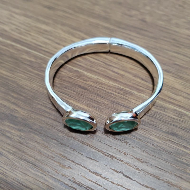 Sweet Water Droplets Artificial Crystal Silver Plated Wholesale Cuff Bracelets 5 Sweet Water Droplets Artificial Crystal Silver Plated Wholesale Cuff Bracelets - Image 5