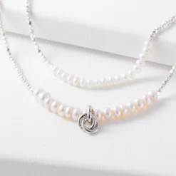 Lady Solid Color Freshwater Pearl Copper Beaded Plating Necklace -Deals Glis Jewel Store 1682610826256715776