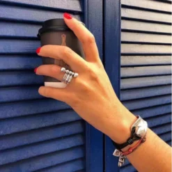 Novelty Irregular Silver Plated Plating Rings