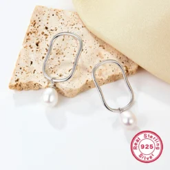 1 Pair Commute Round Inlay Sterling Silver Freshwater Pearl White Gold Plated Drop Earrings 13 1 Pair Commute Round Inlay Sterling Silver Freshwater Pearl White Gold Plated Drop Earrings -Deals Glis Jewel Store 1683335790987448320